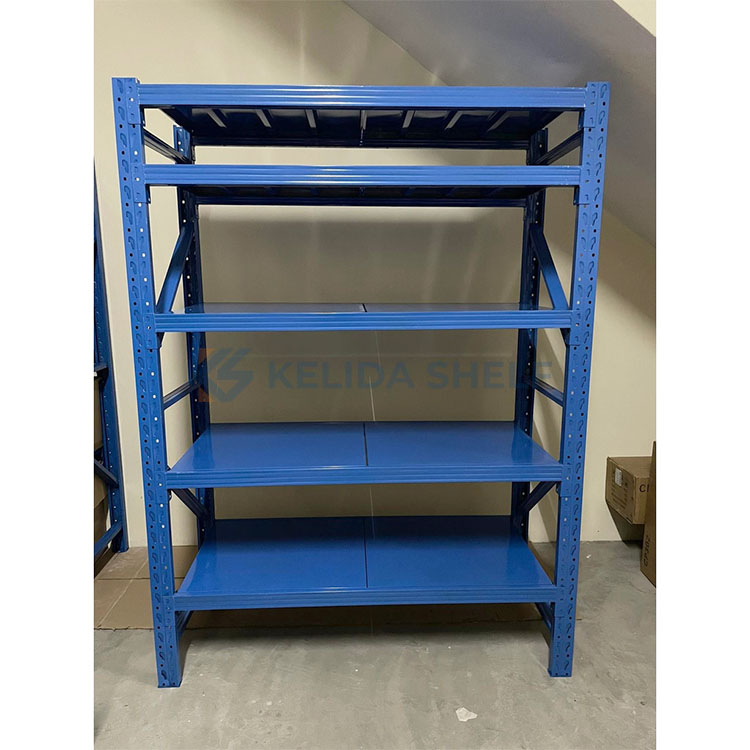 Adjustable Long Span Metal Storage Shelving Rack Medium Duty Steel Warehouse and Workshop Organization Storage Unit