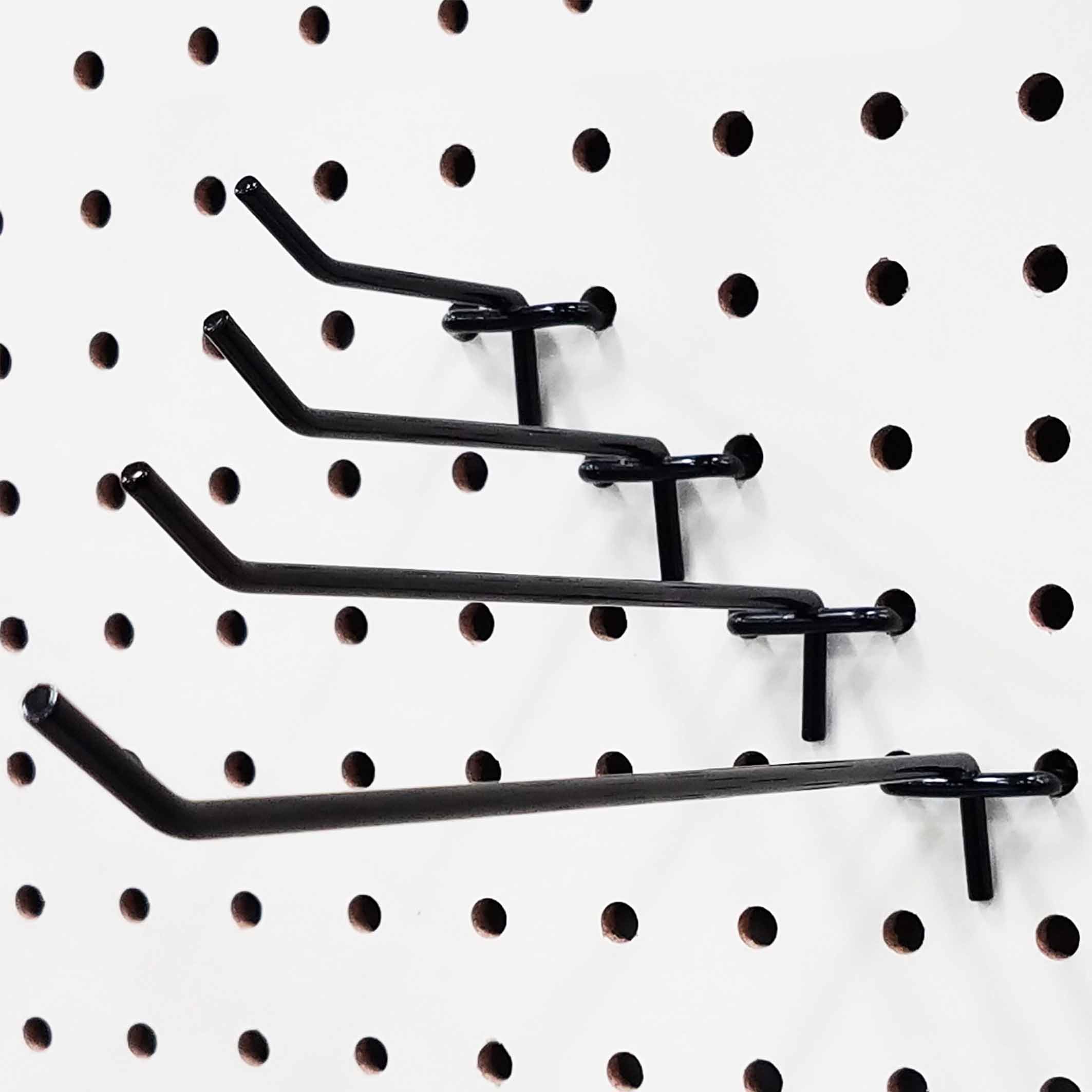 Hardware Store Black Wall Mount Supermarket Accessories Pegboard Hanging Hook Metal Display Peg Board Hooks