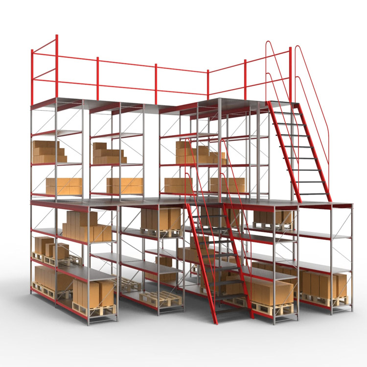 Heavy Duty Rack Supported Mezzanine Platform Multi-level Steel Deck Racking System Industrial Warehouse Storage Solution