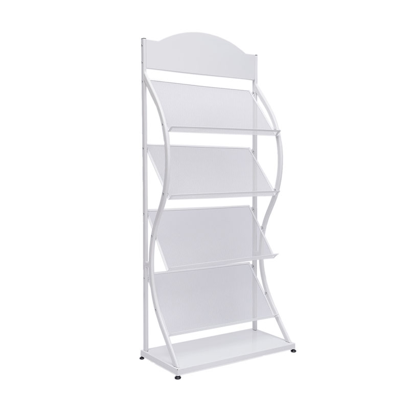 OEM Custom Floor Standing Metal Magazine Rack Multi Pocket Brochure Display Stand Factory Direct Supply