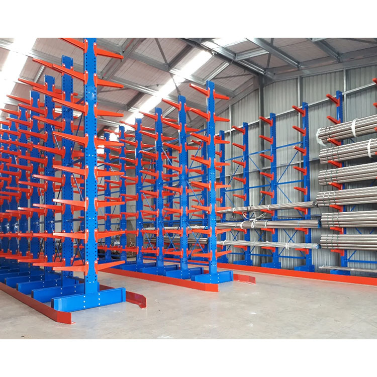 Industrial Pipe Storage Rack, Heavy Duty Cantilever System for Steel Tubes, Rebar and Metal Rods Storage