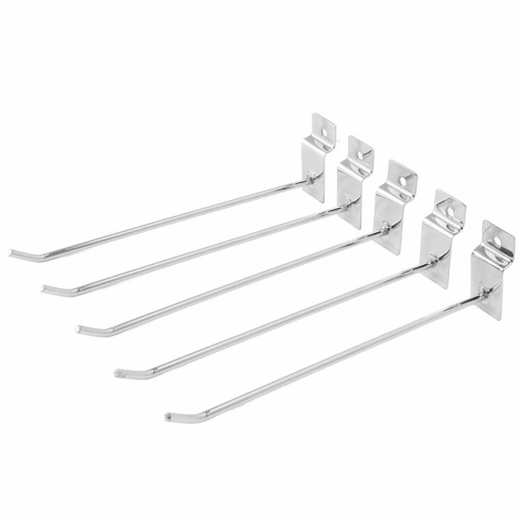 Custom Printed Cardboard Floor Display Stand with Metal Slatwall Hooks for Retail Store Merchandise