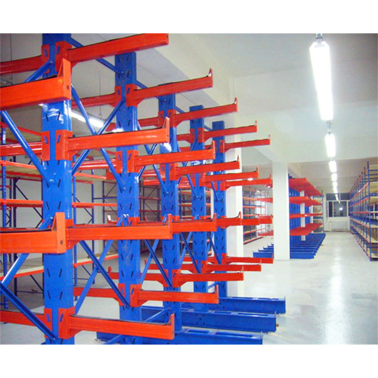 Heavy Duty Metal Cantilever Shelving Double Sided Arm Warehouse Steel Rack for Industrial Long Material Storage