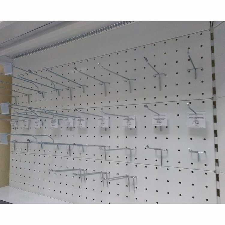 Steel Pegboard Hooks, Heavy Duty Double Metal Display Hook for Supermarket Gondola Shelving and Retail Racks
