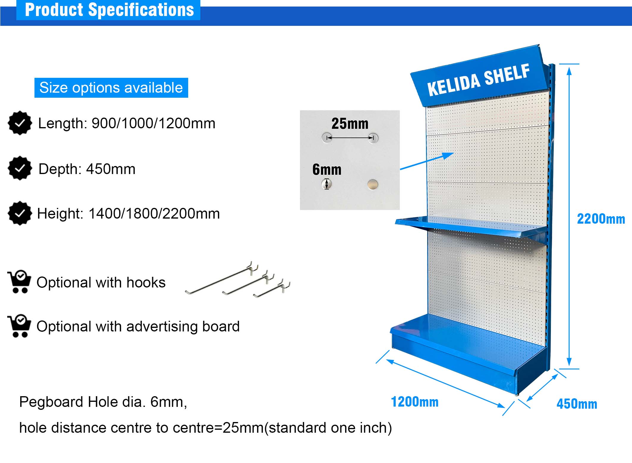 Pegboard Display Stand Detail 1