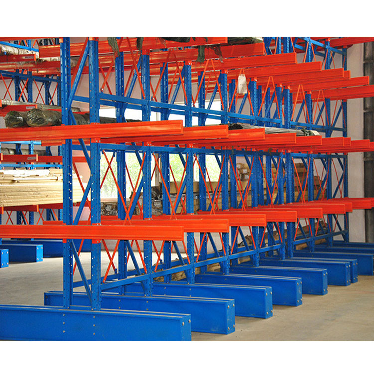 Heavy Duty Metal Cantilever Shelving Double Sided Arm Warehouse Steel Rack for Industrial Long Material Storage