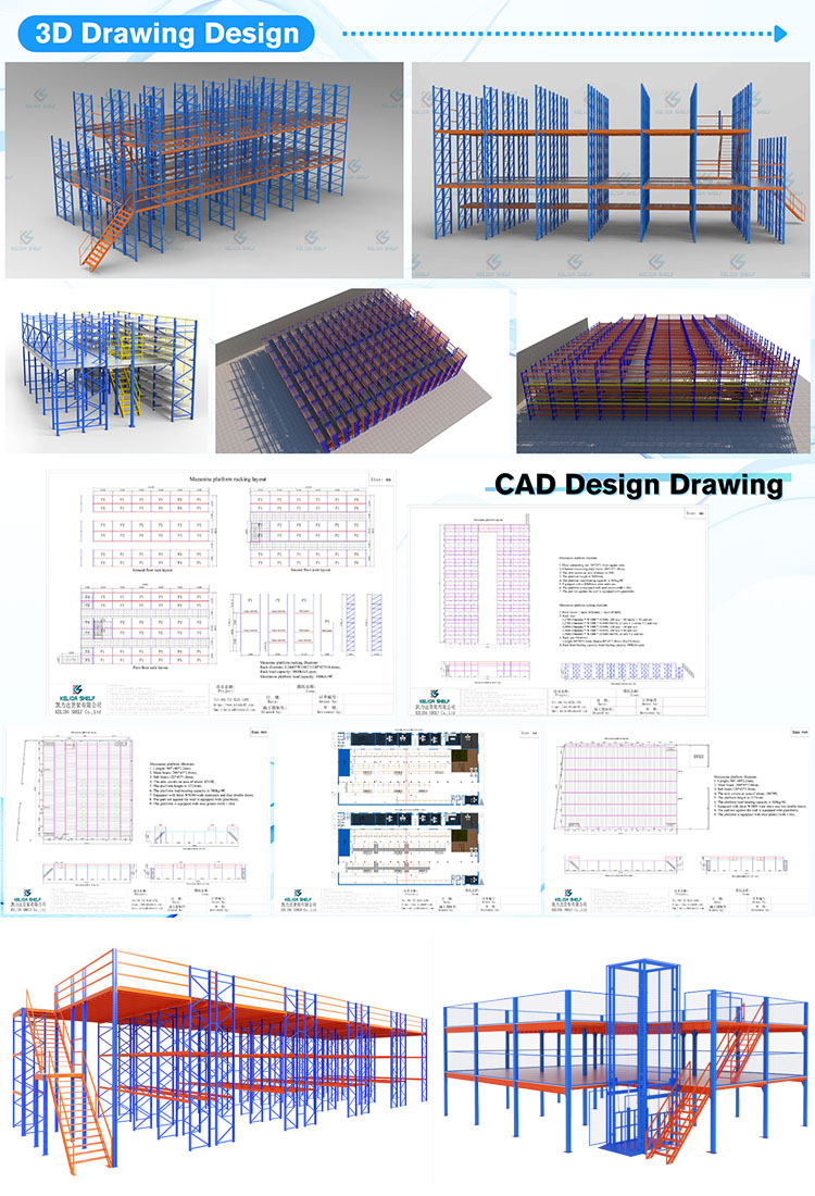 Multi-Level Steel Mezzanine Floor Warehouse Loft Attic Rack Heavy Duty Platform Storage Rack System Structure