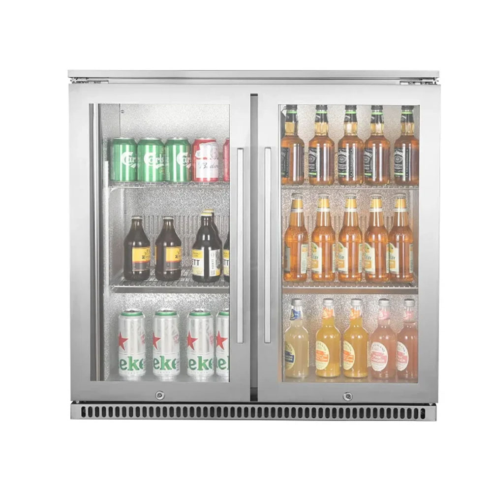 Commercial Back Bar Cooler with Glass Doors for Beer Soft Drinks and Beverage Storage