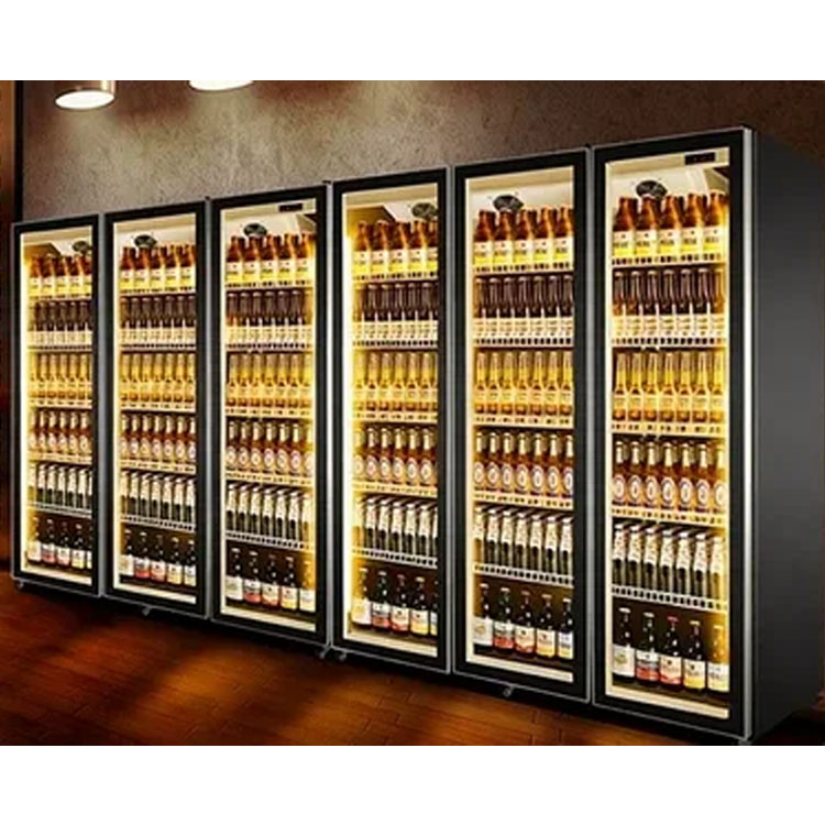 New Style Commercial Double Door Beverage Display Refrigerator for Beer and Soft Drinks