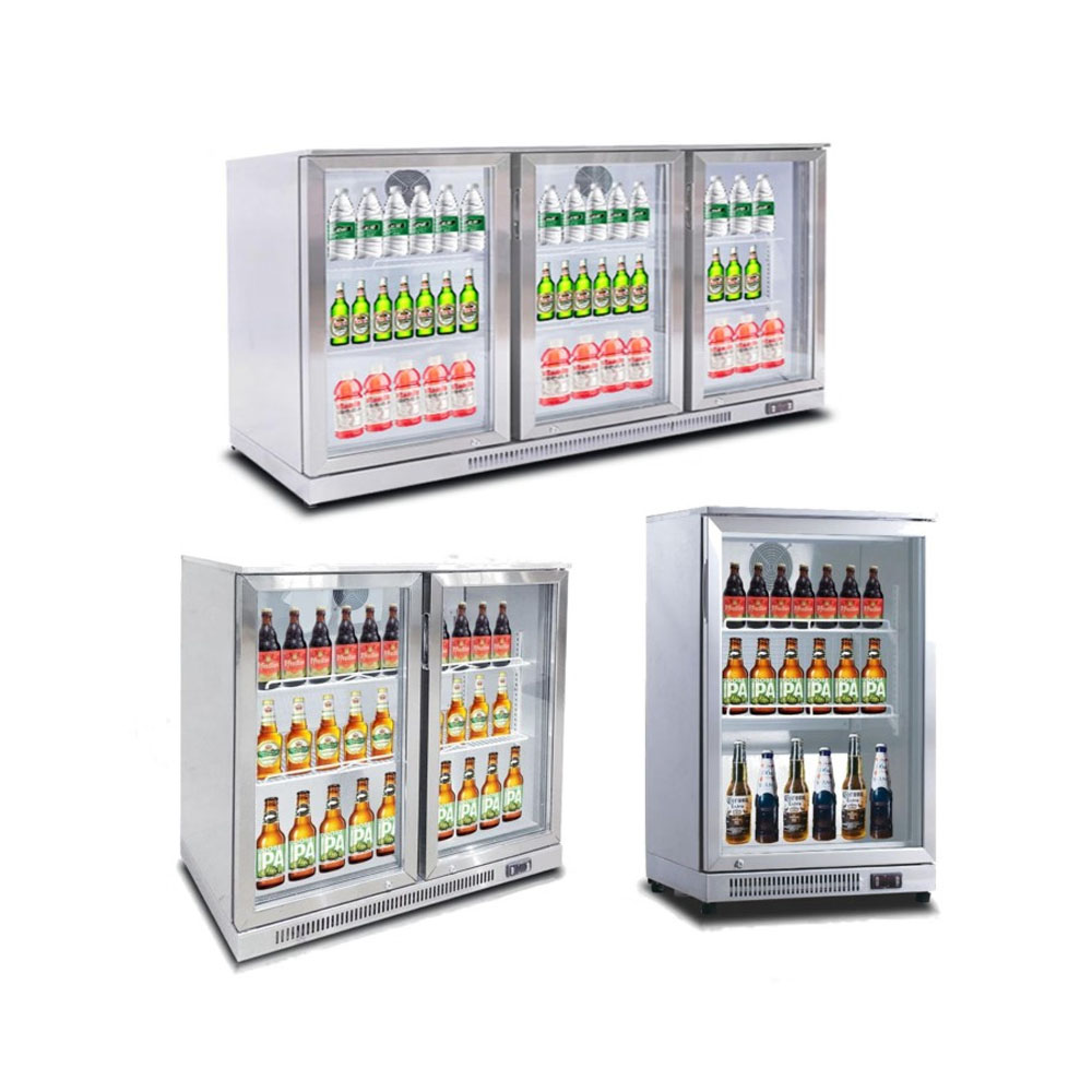 Single Door Back Bar Cooler Under Counter Beer Refrigerator Glass Door Beverage Fridge for Bar