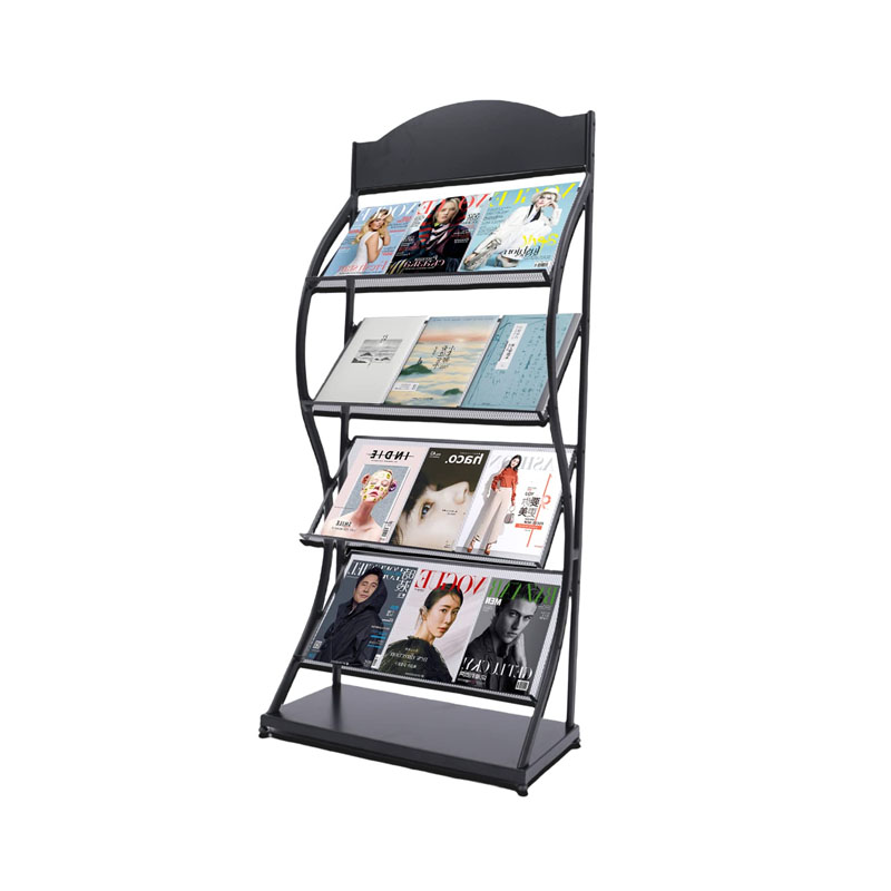Customizable Commercial Magazine Rack Heavy Duty Literature Display Shelf for Large Volume Buyers