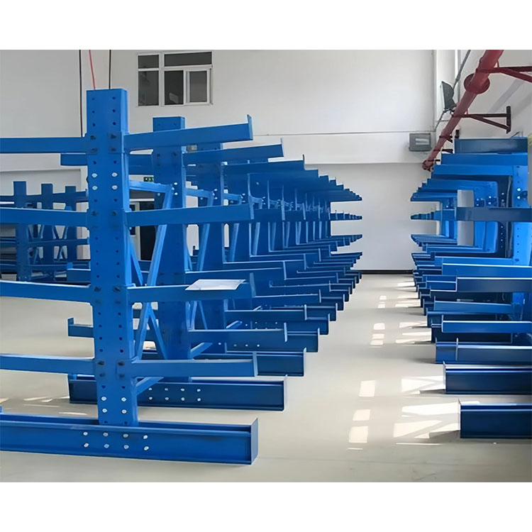 Cantilever Rack for Long Metal Pipes, Extendable Industrial Storage System for Warehouse