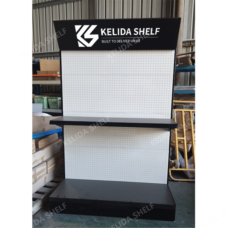 Metal Hook Pegboard Display Rack | Commercial Stand for Phone Accessories Tools and Retail Trade Show Use