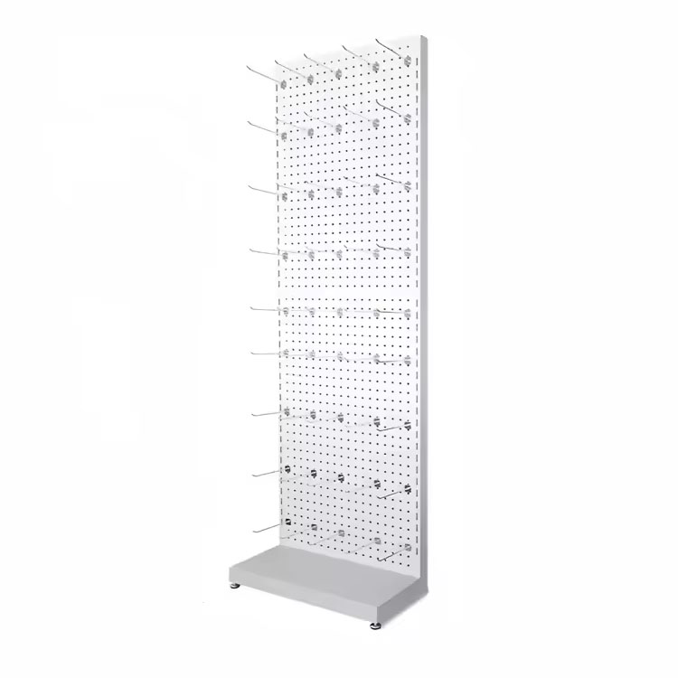 Heavy Duty Custom Metal Pegboard Display Rack with Hooks for Hardware Store Tool Accessories Display