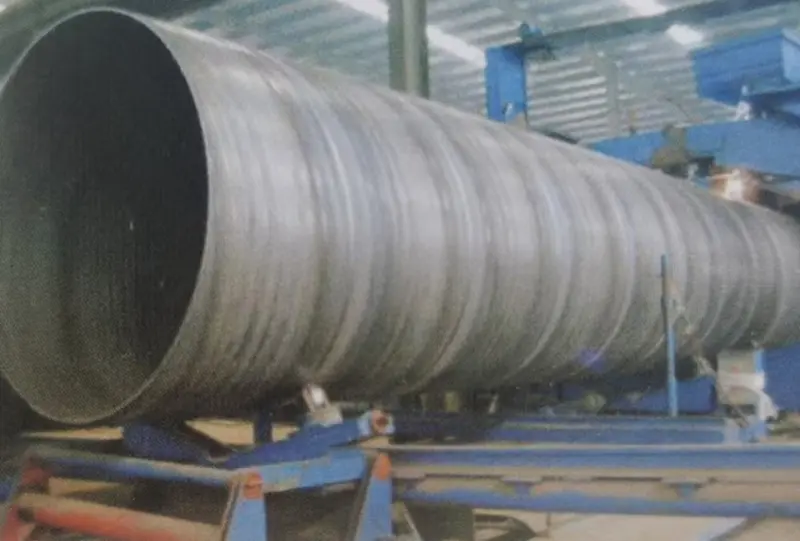 Spiral welded pipe processing