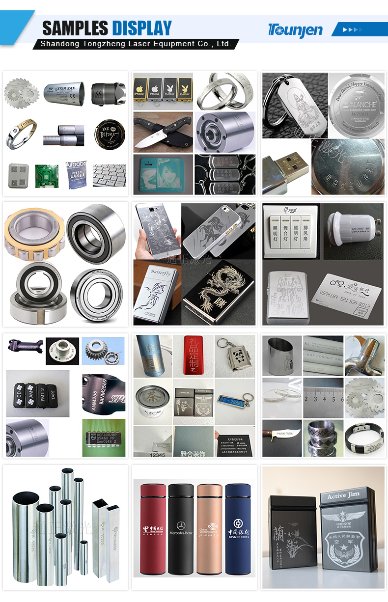 Desktop and Portable 20W 30W 50W 60W 100W RAYCUS Laser Fiber Marking Machines for Engraving Metal ID Cards