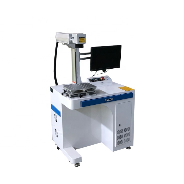 Metal Plastic Mini Desktop Hobby CHINSAIL Flying Color Fiber Laser Marking Machine 20w 30w 50w