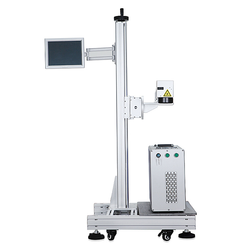 Flying CO2 Fiber Laser Marking Machine 20W 30W 50W 100W For Metal And Plastic
