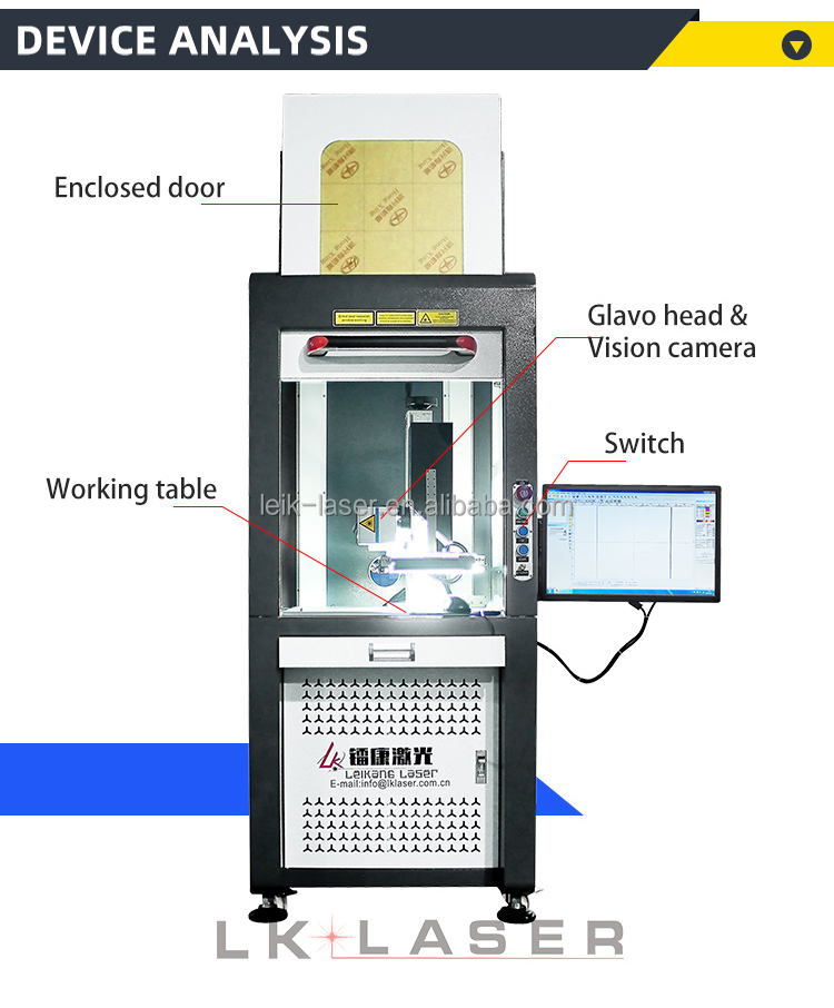 Vision system automatic laser marking machine
