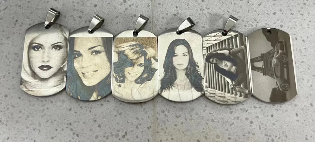 Photo marking sample on metal