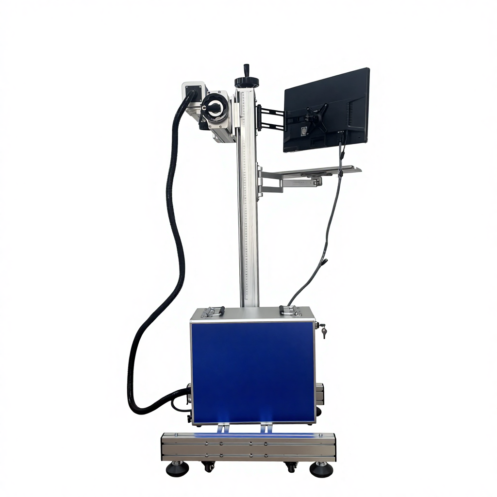 20W/30W/50W Fiber Flying Shape Laser Marking Machine RAYCUS 100w Laser Engraver on Stainless Steel Aluminum 50w