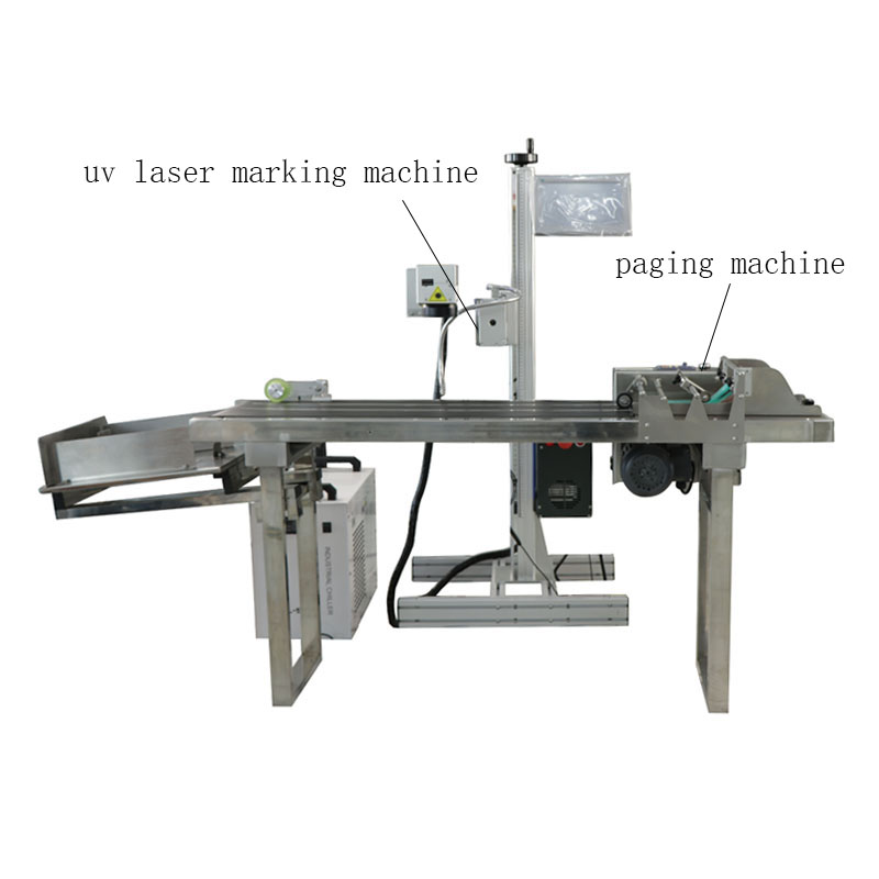 High Speed Automatic Sheet Paging Labeling &amp; Laser Marking Solution Intelligent Integrated Machine for Production Line Labeling