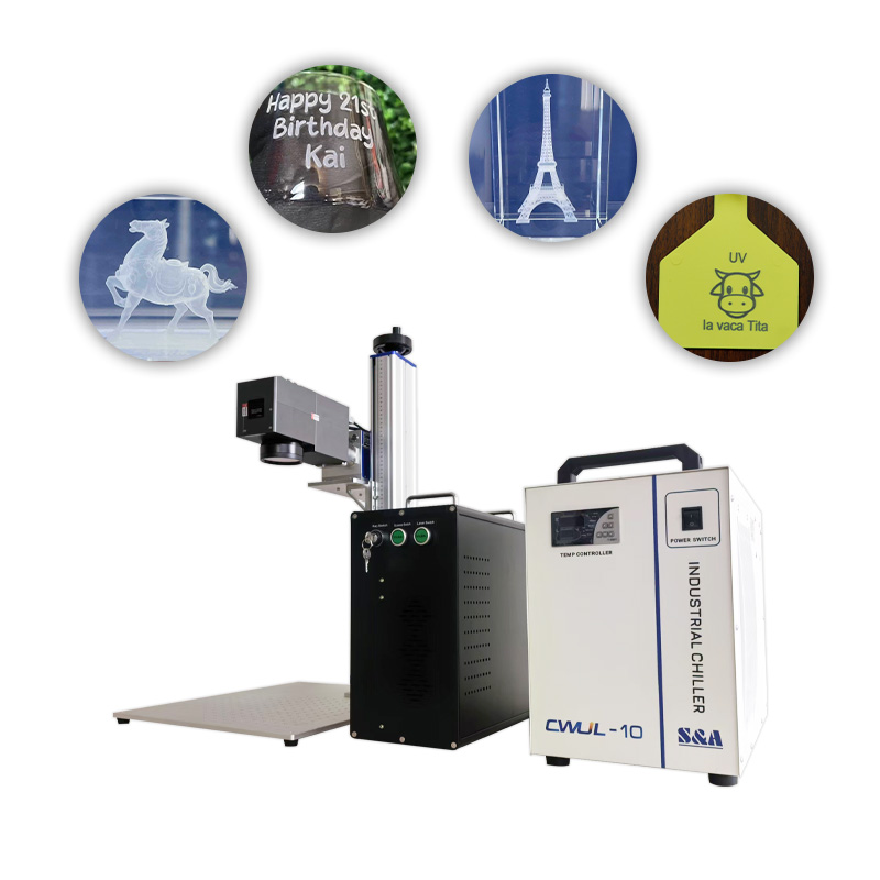3d 3W 5W 3D UV Laser Marking Machine UV Laser Engraving Machine for Glass Bottle Sunglass Plastic Stone Acrylic