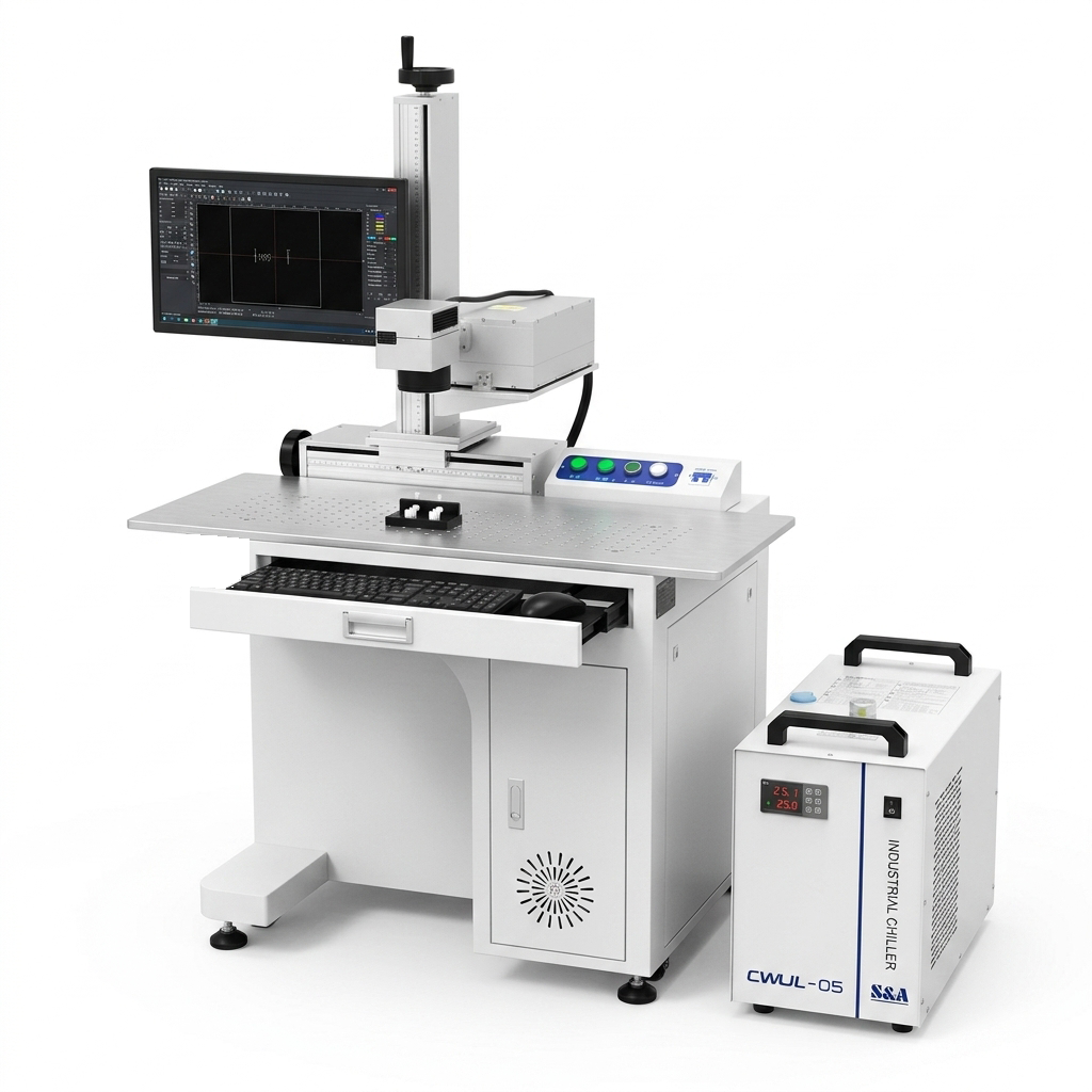 Non-Ablative Precision UV Laser Marking Machine Applicable Materials Silica Gel Glass Thin Film PCB Board 12000mm/s