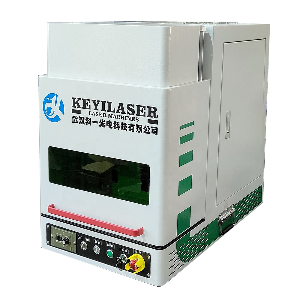 3D Desktop Enclosed Fiber Laser Marking Engraving Machines 20W 30W 50W 60W 80W 100W Jewelry Carving JPT