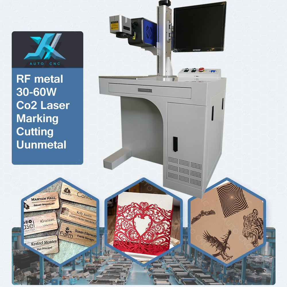 Pet Bottle Pvc Pipe Plastic Garment Fabric 30w Flying 50w Co2 Laser Marking Machine For Logo