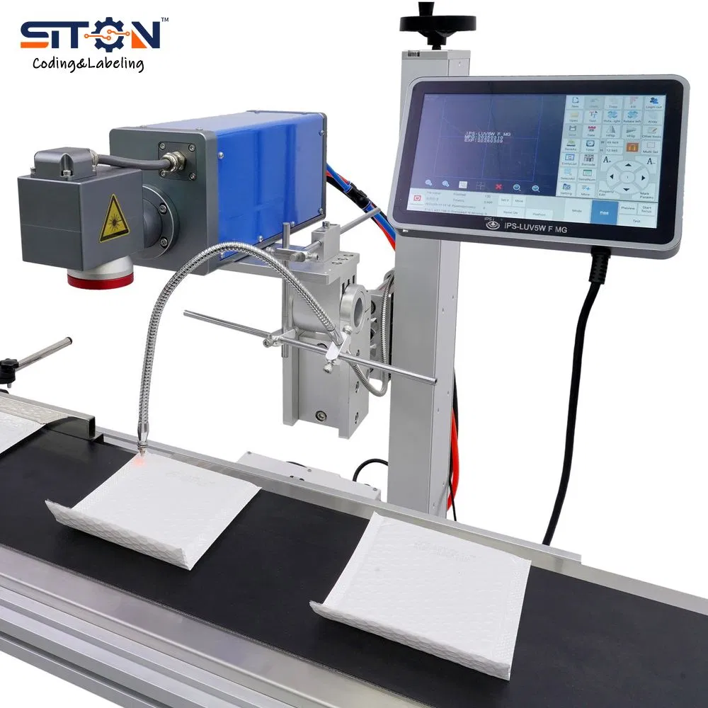 IPS-Luv5w F Mg High Speed Automatic Online Date Batch Coding 5W UV Laser Marking Machine