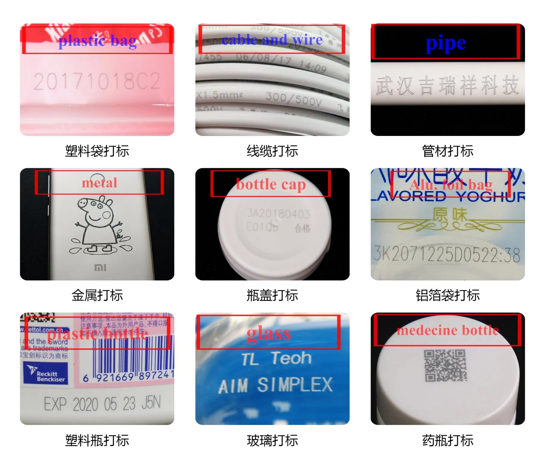 DHL Free Shipping 5W UV Laser Coding Machine Online Glass Plastic Bag Laser Marking Machine for Tissue Paper Sanitary Pads Production Line