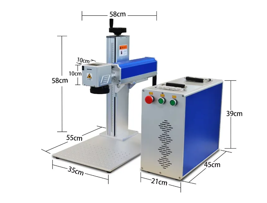 30W UV CO2 Laser Engraving Machine Mopa Acrylic Jewelry or Wafer Marking