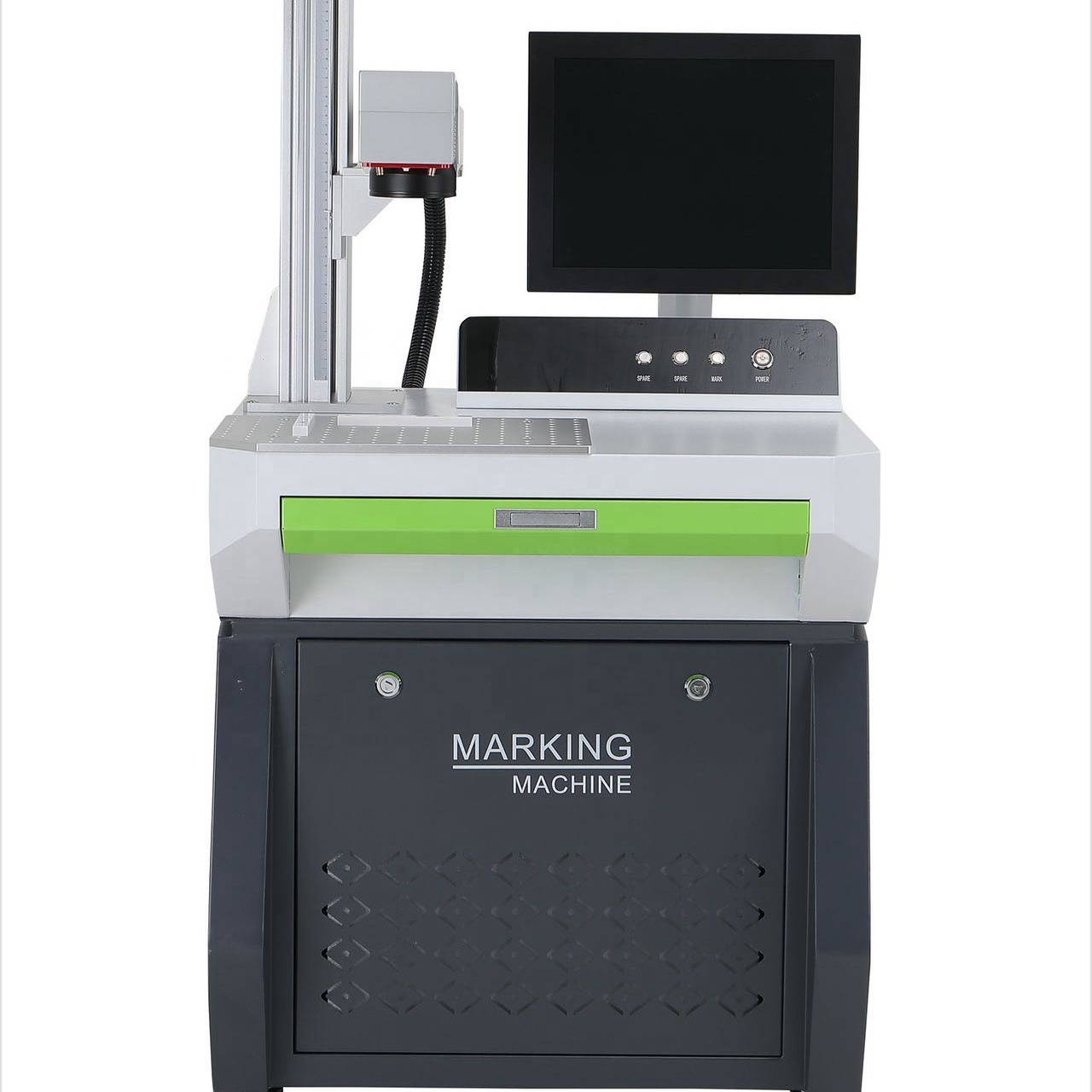 High Precision 50W/100W Desktop Fiber Enclosed Metal Laser Marking Machine