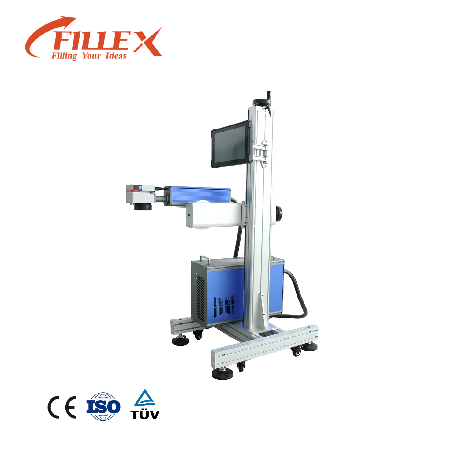 Automatic Laser Marking Machine for PVC Plastic Pipe and PE Cable with 30-50W Power Fiber Laser High Precision Durable Equipment