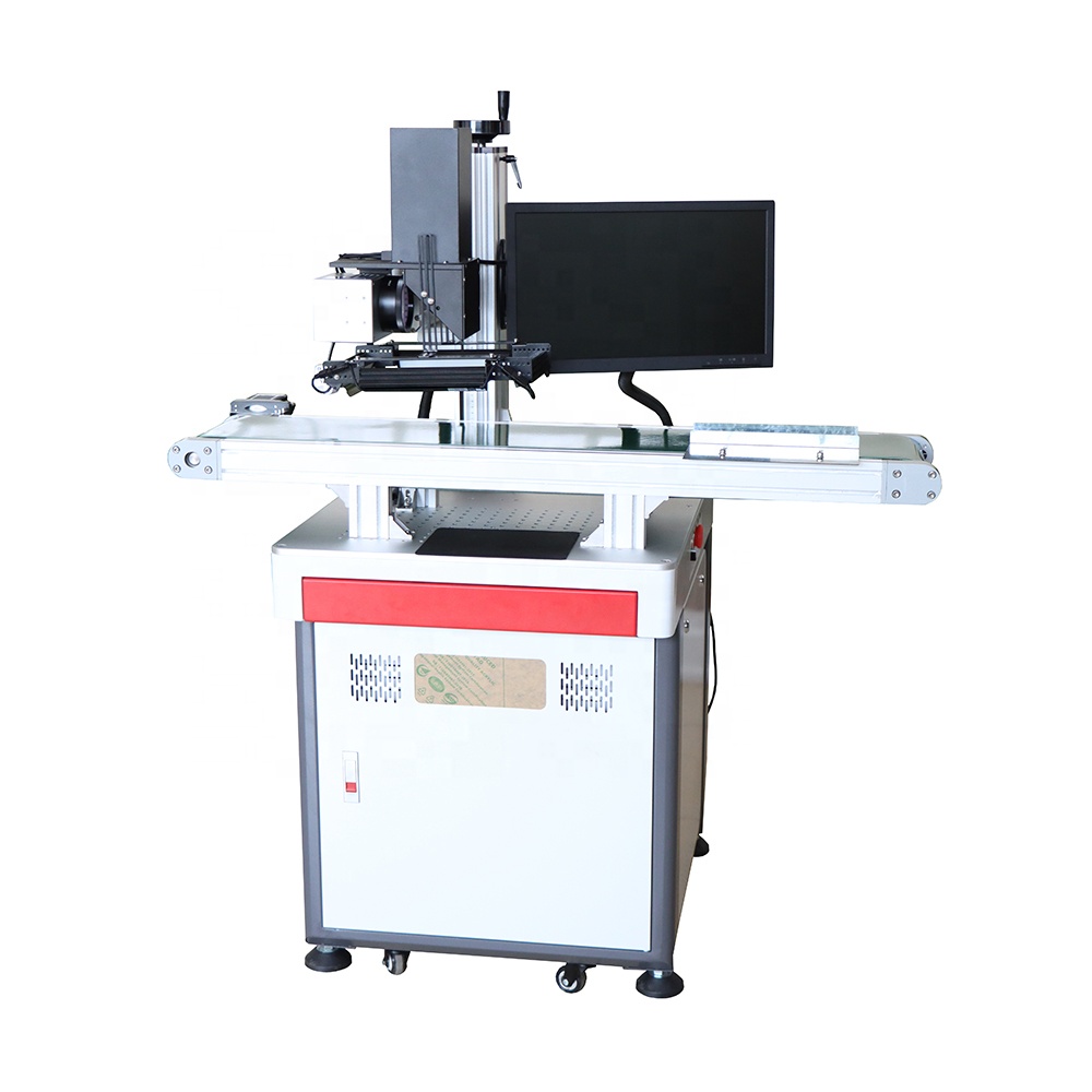 50W 70W 100W Automatic Laser Marking Machine with CCD Camera Positioning System for Mass Marking Production