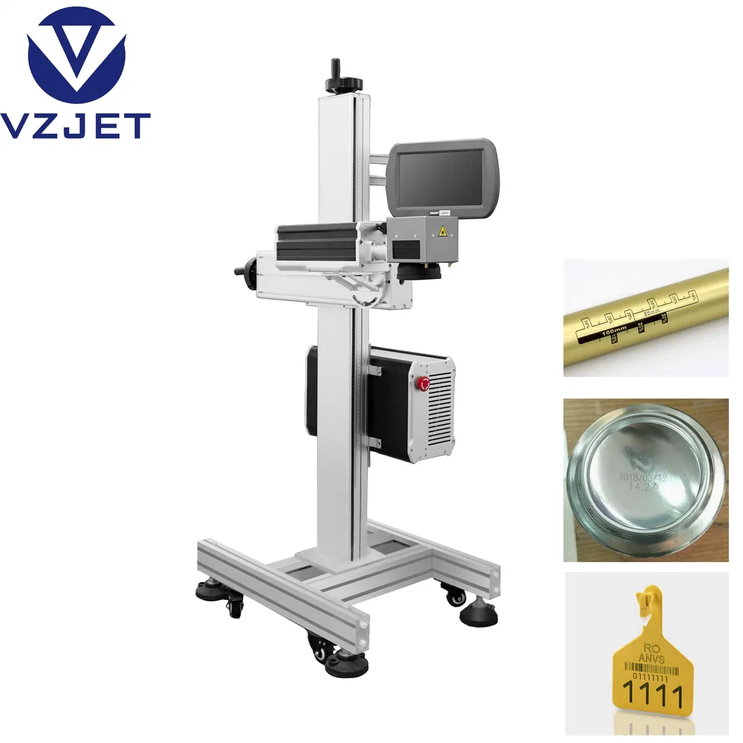 Plastic Bag Cable Pipe Metal Fiber Laser Marking Machine