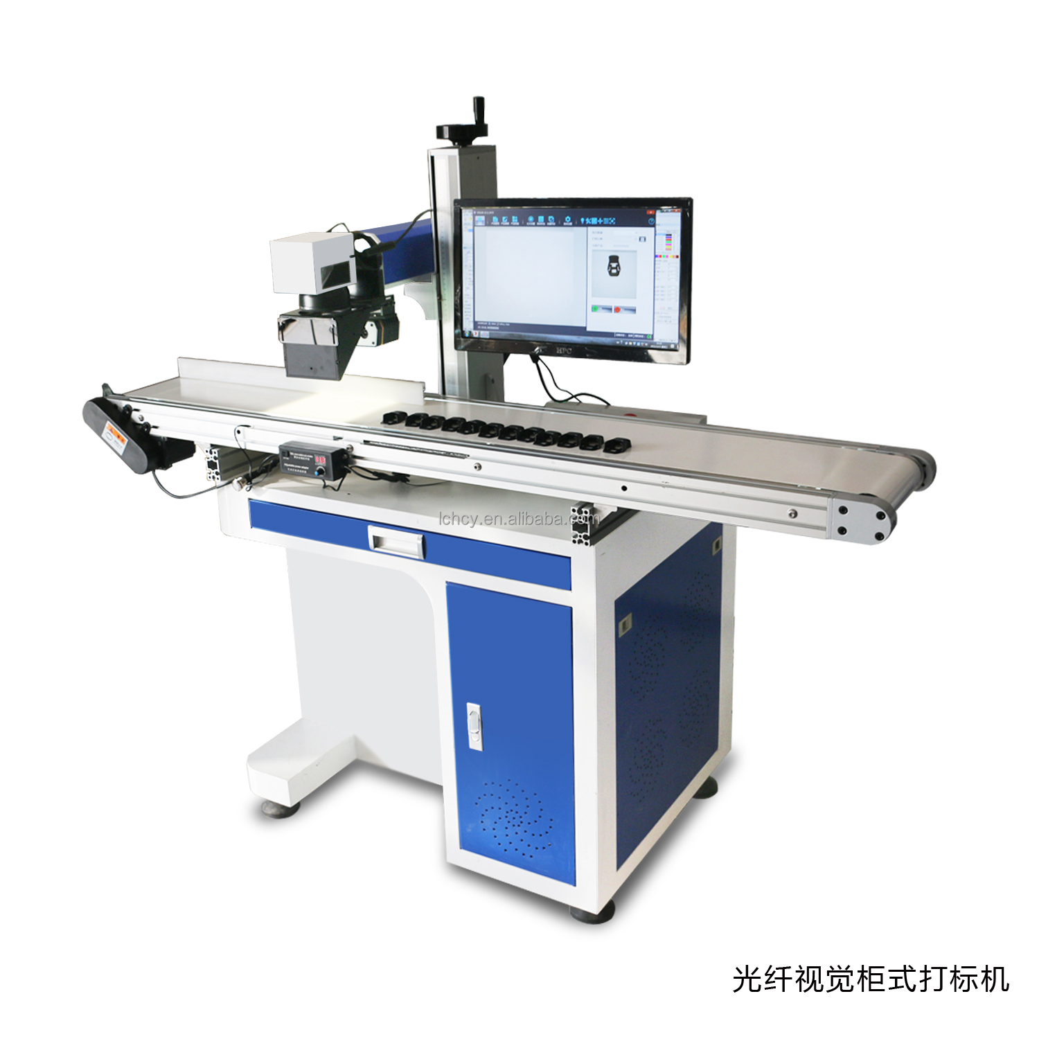 All-In-One Automatic Focus Vision System New Air Fiber CO2 Laser Marking Engraving Machine DXF/PLT CCD Visual Positioning