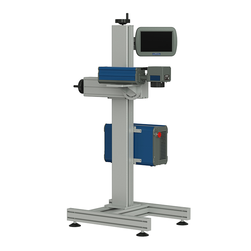 High Speed 10 Inch Touch Screen 20W/30W/50W/100W Beverage Pipe Water Bottle Flying Fiber Laser Marking Machine