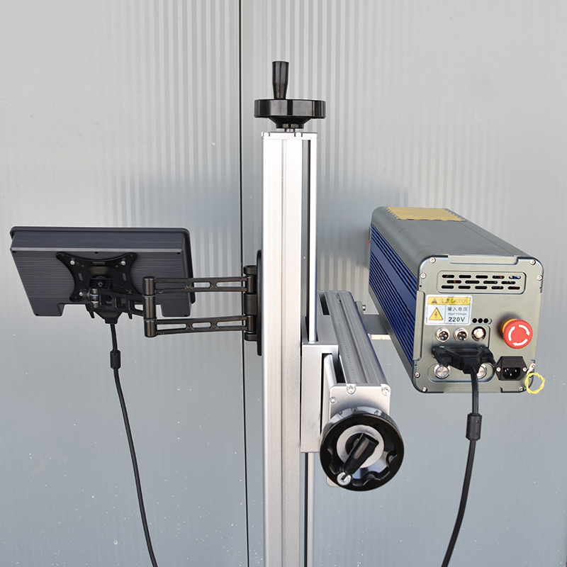 High Precision 30w 40w 50w 60w Flying Co2 Laser Marking Machine for Glass PE PVC Metal Nonmetal