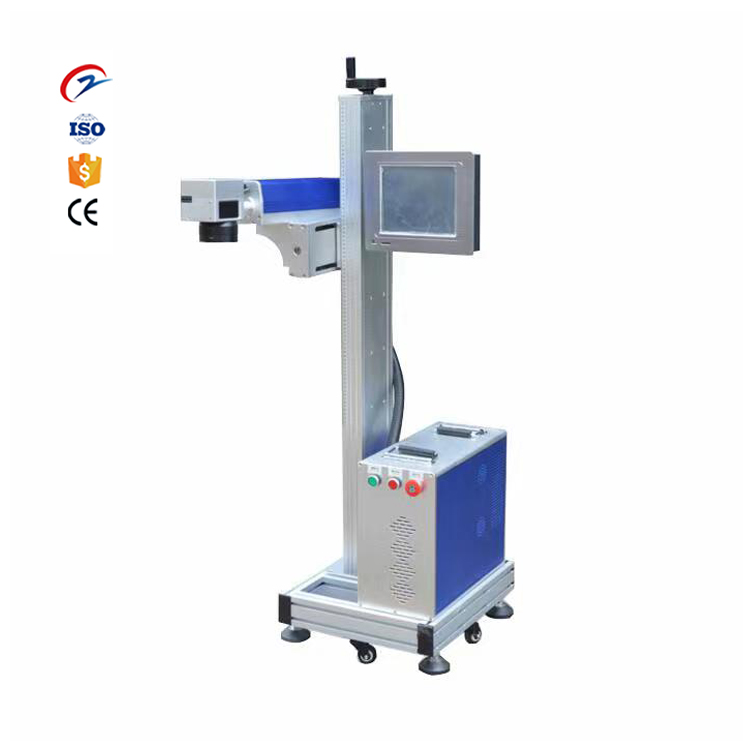 20W 30W 50W PET Bottles PVC Pipes Cable Online Flying Fiber Laser Marking Printer Machine
