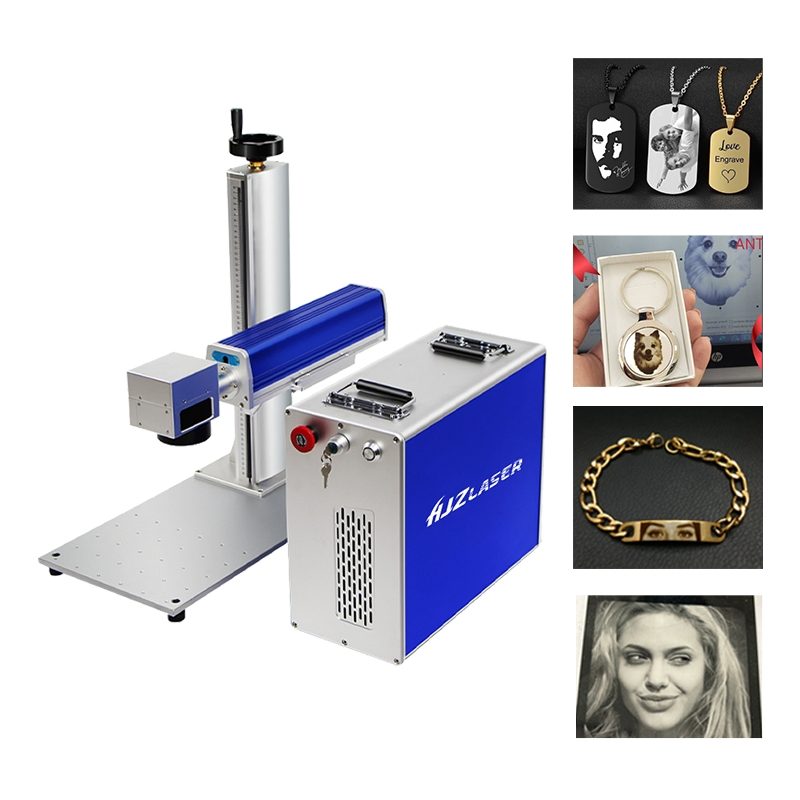 Discount Mini Portable Fiber Laser Marking Machine 50W CNC Dxf/BMP/Plt/Ai Supported PVC ID Card Jewelry Jpt M7 Mopa
