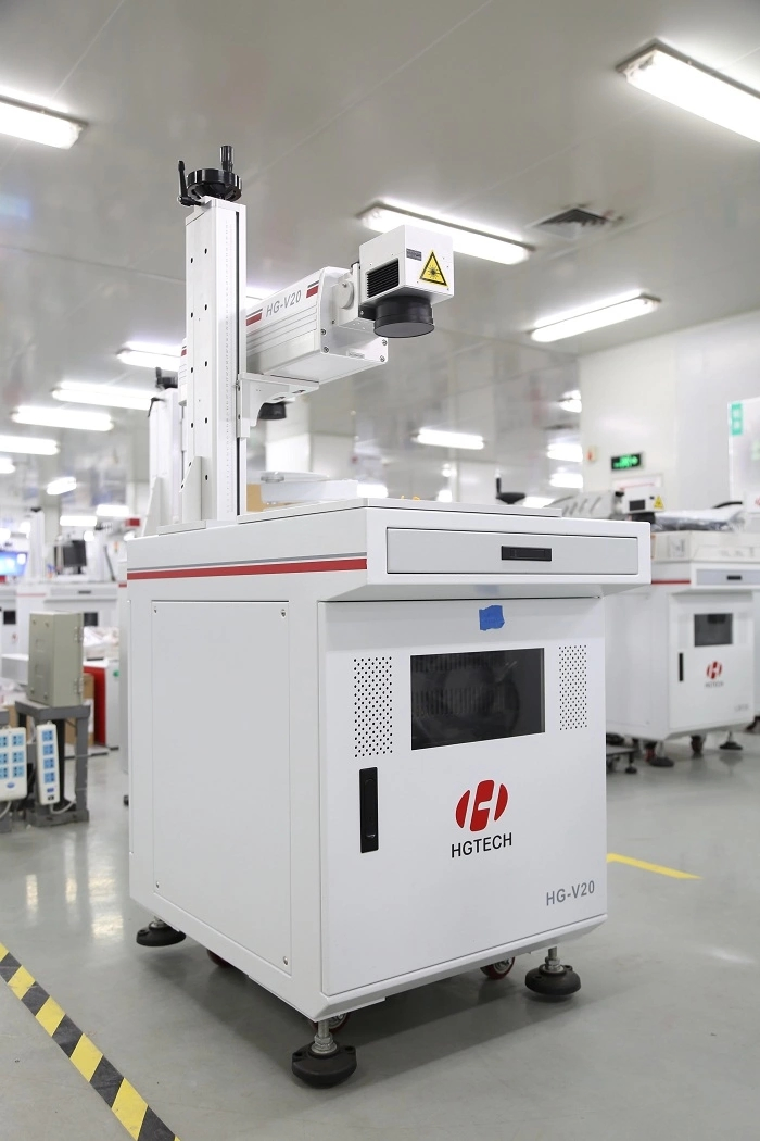 Hgtech 20W 30W 50W Integrated Design Laser Marking Machine Metal Steel Fiber Laser Engraving Machine for Sale