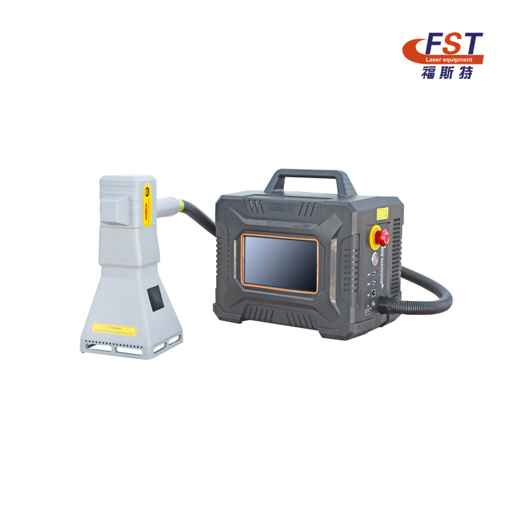 30W Industrial Fiber Laser Marking Machine Portable Handheld Design Rotary Axis Equipped Factory Supply Engineering Plastic