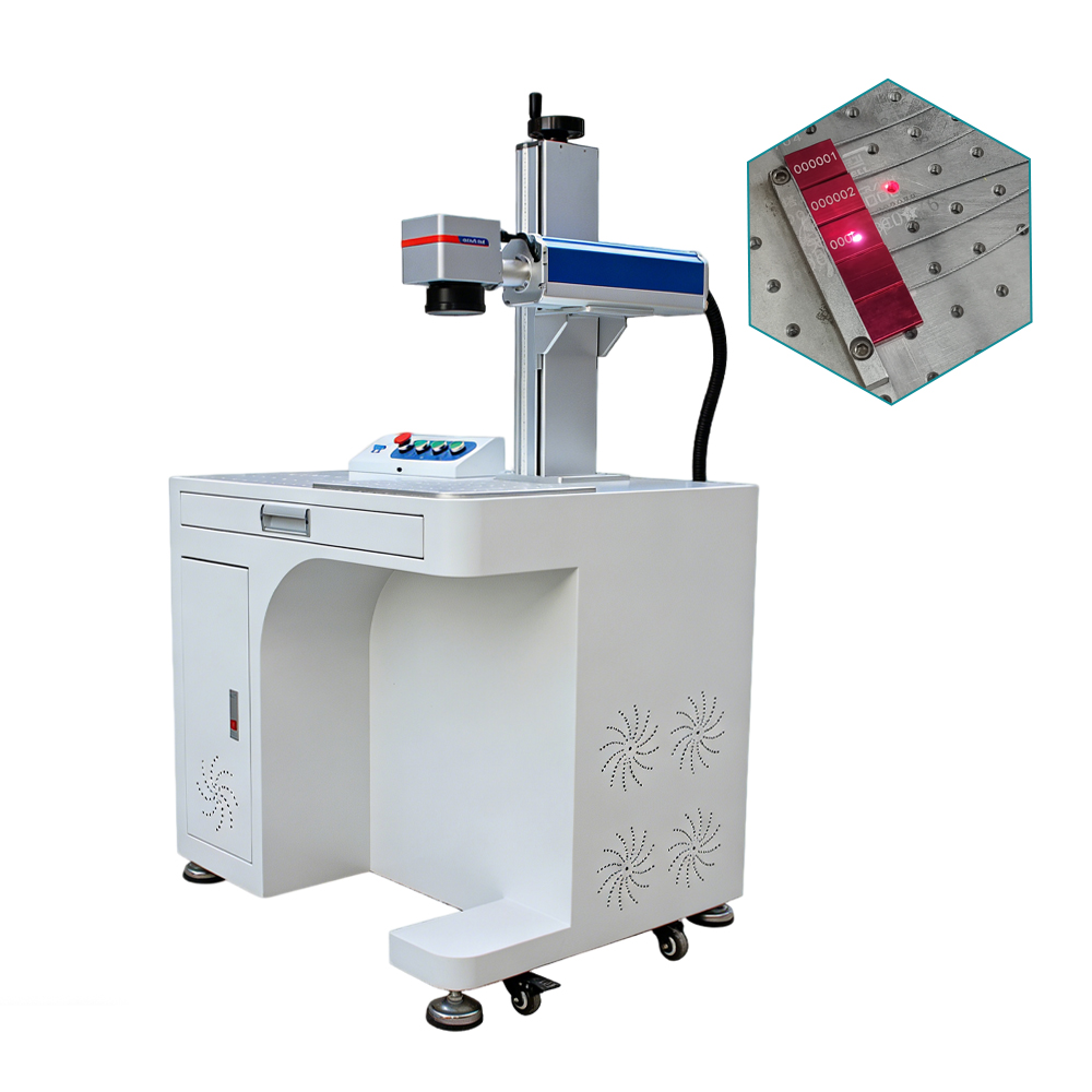 20W 30W 50W Bench-Top Air-Cooled High Precision Fiber Laser Marking Machine For Metal Security Seals Easy To Operate