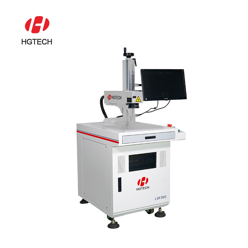 Hgtech 20W 30W 50W Integrated Design Laser Marking Machine Metal Steel Fiber Laser Engraving Machine for Sale