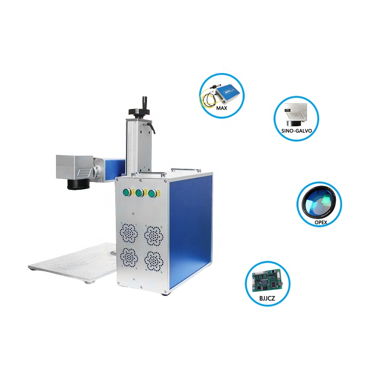 20w 60w 80w Mopa Fiber Laser 100w Laser Marking Machine Jewelry Metal Silver Gold Laser Engraving Machine