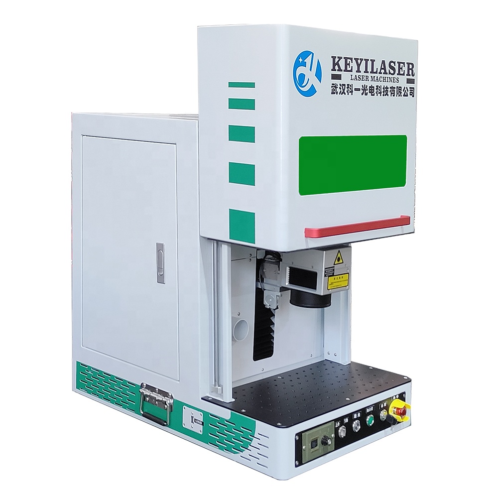 3D Desktop Enclosed Fiber Laser Marking Engraving Machines 20W 30W 50W 60W 80W 100W Jewelry Carving JPT