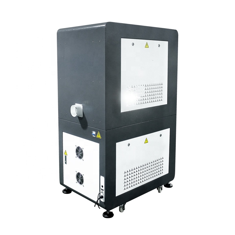 Enclosed 100W Fiber Laser Marking Machine Vision Camera System Automatic Laser Marking Machine Metal Laser Marking Equipment