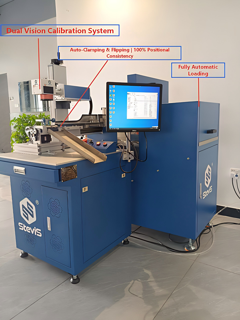 Smart Visual Alignment Auto Feeding 99% Pass Rate Fully Automatic CNC UV CO2 Laser Marking Machine Supports DXF/PLT/BMP/AI